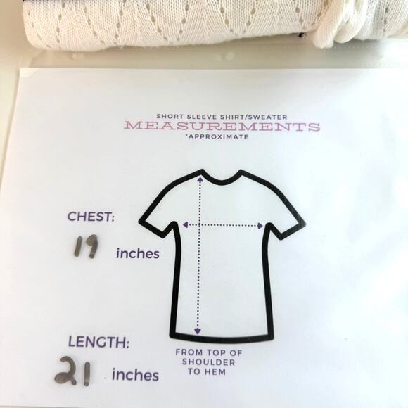 Billie Jo Womens Vintage Knit Sweater Measures S Pointelle Made In USA  Blue - Picture 6 of 6